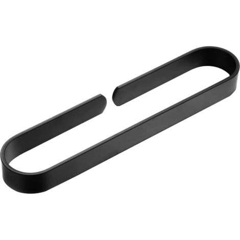 Handdoekrek - Handdoekrek met stang - Badkamerhanddoekrek - Handdoekstang - Wandrek - Theedoekenrek - 7 x 50 x 3 cm - Noir