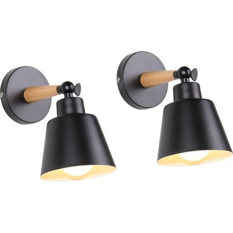 Set of two modern indoor wall lights, a black metal macaron pendant light (bulb not included). (1/5)