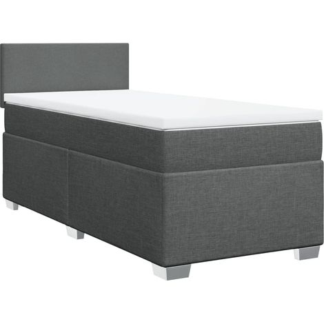 Maison Exclusive - Boxspringbett mit Matratze Dunkelgrau 100x200