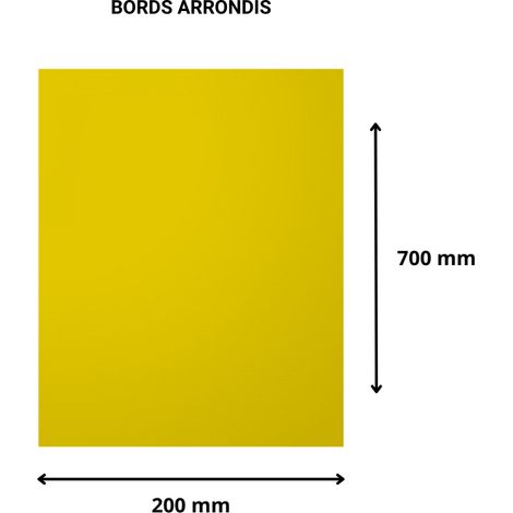 Plaque verre acrylique miroir or 3 mm - 20 x 70 cm (200 x 700 mm) - Verre synthétique - Bord arrondis - Plexiglass