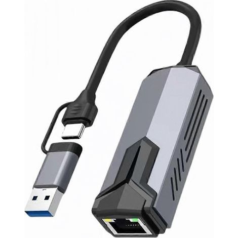 Carte réseau filaire 2,5G USB 3.0 Type C RTL81527, adaptateur haut débit 2500 Mbps pour MacBook Pro, ordinateur et tablette (1/5)
