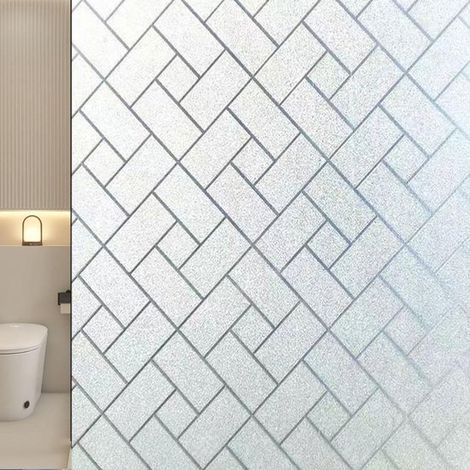 Adhesivos de vidrio esmerilado,Lámina opaca para ventanas de 30 x 300 cm,Resistente a los rayos UV,Aislamiento térmico,Se retira con agua (1/5)