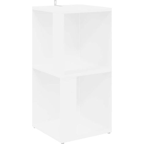 Maison Exclusive - Armario esquinero madera contrachapada blanco (1/5)