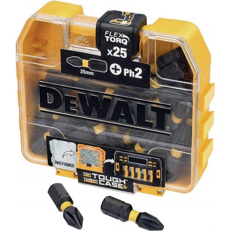 Dewalt 25 Piece Impact Extreme PH2 Phillips Screwdriver Bit Set FLEXTORQ Case