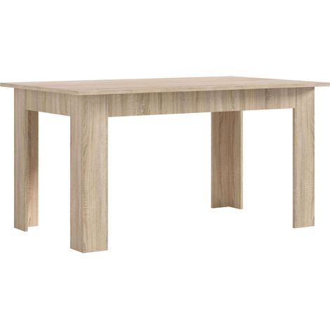 Mesa de Comedor Salón Fija Nur Estilo Contemporáneo Color Roble Sonoma 138x80 cm (1/5)