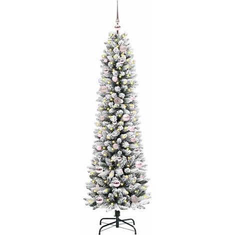Sapin de Noël,Arbre de Noël artificiel avec 150 LED Vert et blanc 150 cm CFW33170 (1/5)