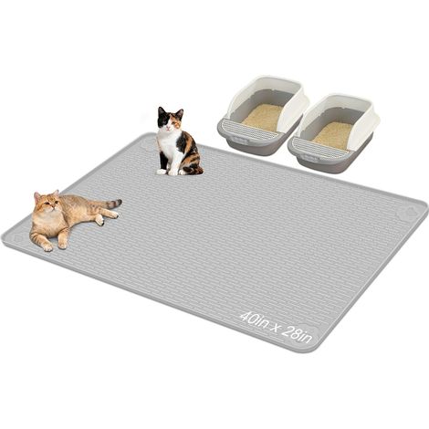 Silicone Cat Litter Mat, 101 x 28 cm, Light Grey (1/5)