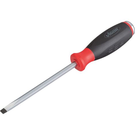 VIGOR Schraubendreher, mit Schlagkappe, Schlitz Profil, SW 1,2 x 6,5 mm (1/4)