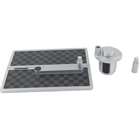 Table porte-gobelet pliante rotative 360°, multifonctionnelle antidérapante, bureau portable damier (1/5)