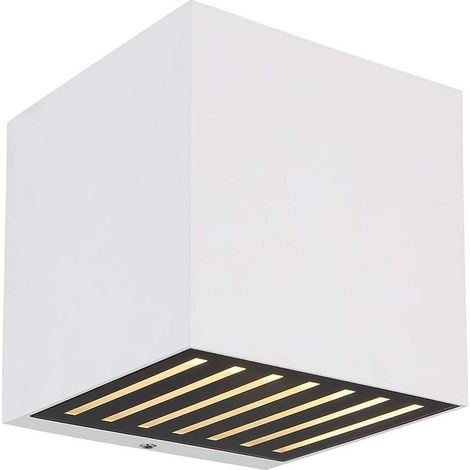 Applique murale d'extérieur LED en aluminium et verre IP54, spot blanc (1/5)