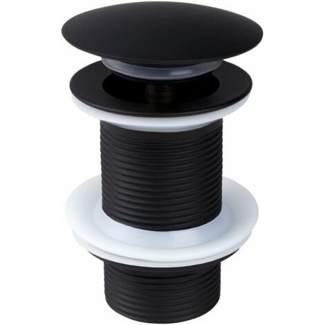 BUNTHAUS Bonde de Vidage Pop Up, Bonde Pop Up Sans Trop Plein, Universel Bonde de Lavabo Pop Up, Bonde Lavabo Clic Clac, Bonde de Vidange Lavabo, Bonde Découlement Noir pour Lavabo et Lavabo
