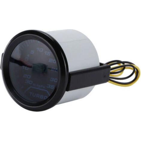 Manomètre De Pression Turbo - 52 Mm - 35 Psi - Affichage Led Bleu Rouge - Universel 12 V - 1 Pièce (1/5)