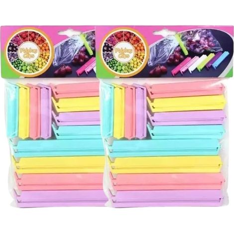 Clip per alimenti, design portatile, facili da usare, confezione mista - 2 sacchetti (1/2)
