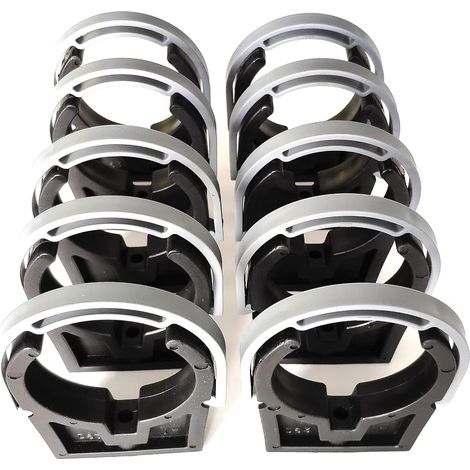Colliers PVC de fixation à clip fermé PVC 63mm (Lot de 10) (1/2)