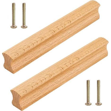 Pieces Wooden Cabinet Handle 128mm Drawer Pull Handle for Furniture with Screws (1/5)