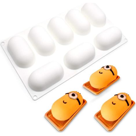 Moule à gâteau en forme de capsules en silicone 8 trous