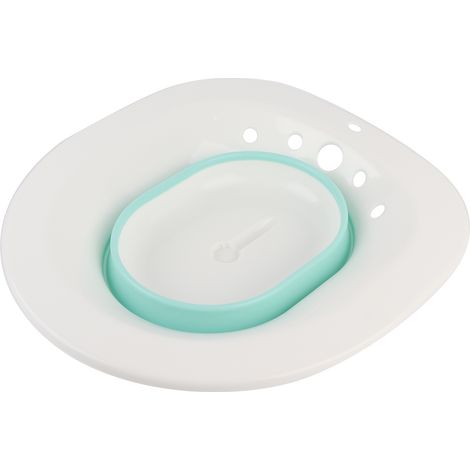 Baignoire de bain de siège pliante pour femme enceinte, bassin de toilette pour patients hémorroïdaires, vert (1/5)