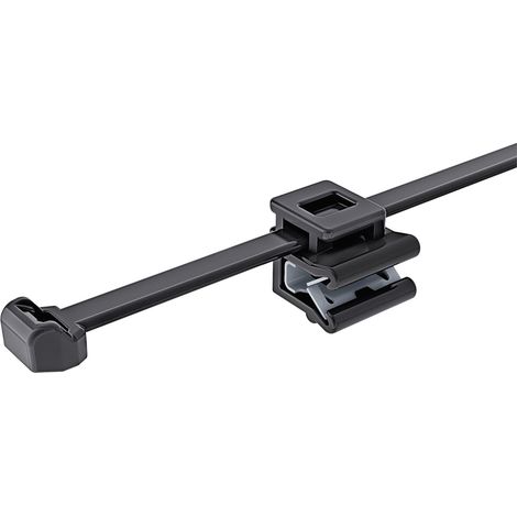 HellermannTyton 156-03064 T50ROSEC5B-PA66W-BK Kabelbinder 200 mm 4.60 mm Schwarz Kabelbündelung quer