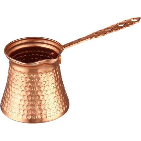 Cafetière Turque Matériau plaqué cuivre -1, Cuivre,317ml 12x9x8cm, Longue Poignée Artisanale, Ustensile Cuisine Aucunely (1/5)