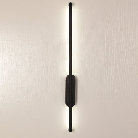 LED Applique Murale d'Intérieur 60cm 10W Lampe Murale Industrielle Moderne Simple Ovale pour Escalier Couloir Salon Chambre Noir Lumière Neutre (1/5)