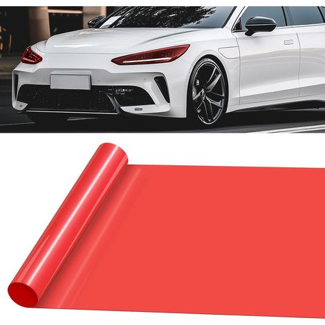 Film teinté autocollant pour feu arrière de voiture 30 cm x 30 cm Rouge (1/5)