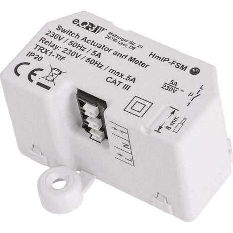 HOMEMATIC IP Smart Home 142721A0 Schalt-Mess-Aktor, 5 A, Unterputz (1/5)