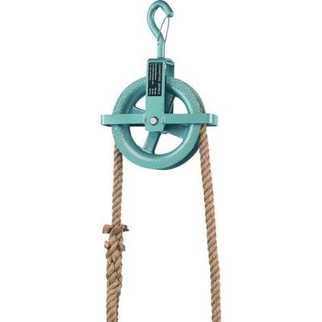 Baurolle Seilraddurchmesser 190mm m.Hakensicherung u.Kreuzbügel BRAUN (1/2)