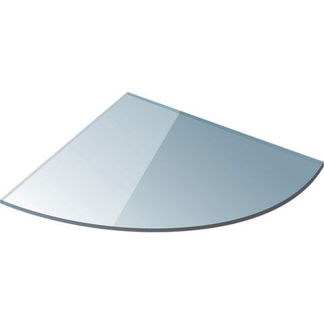 Ricambio vetro per mensola bagno 20cm semicircolare trasparente VITRO-RT kamalu
