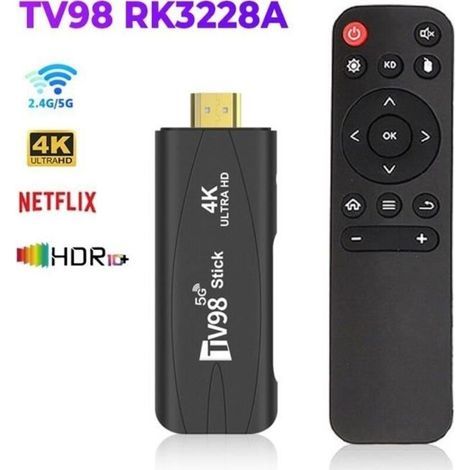 Chiavetta Android TV 4K HDR – Processore Quad-Core da 1,2 GHz – Wi-Fi 6 – Compatibile con Netflix e YouTube – Telecomando Google TV (1/4)