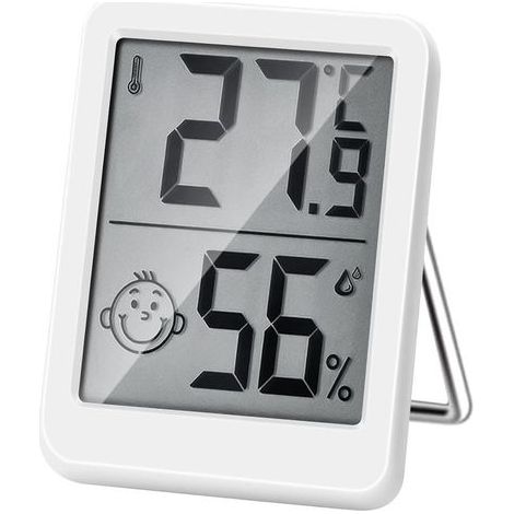 Thermomètre numérique Haute Précision Digital Thermometre Hygrometre Interieur Indicateur D’Humidité Avec Grand éCran Et ThermomèTre Parfait Pour Surveiller Les Maisons, Les Chambres De BéBé (1/5)