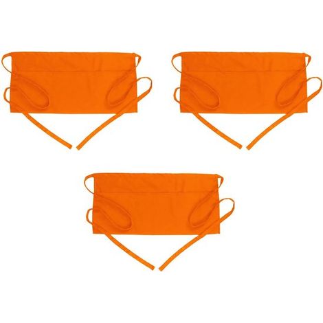 Grembiule in 3 pezzi, impermeabile, da cucina, unisex, con tre tasche, 80% poliestere + 20% cotone, 60 x 9 x 2 cm per riporre oggetti (1/5)