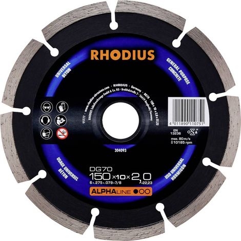 RHODIUS RHODIUS 304093 DISQUE À TRONÇONNER DIAMANTÉ 150 MM 1 PC(S) BÉTON