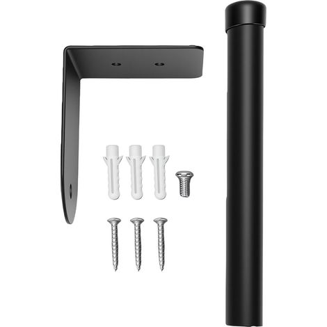 Organisateur de chapeaux mural, porte-chapeaux, support mural gain de place pour placard, robuste et résistant à la rouille, pour chambre, chapeaux, clés et sacs, noir (1/5)