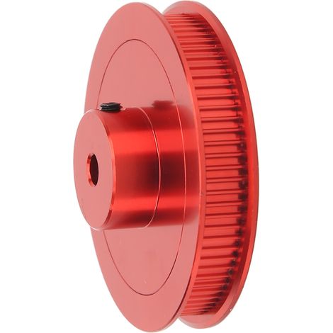 Synchronrad 80T 5mm GT2 Zahnriemenscheibe aus legiertem Stahl für 3D-Drucker und CNC-Drehmaschinen, rot (1/5)