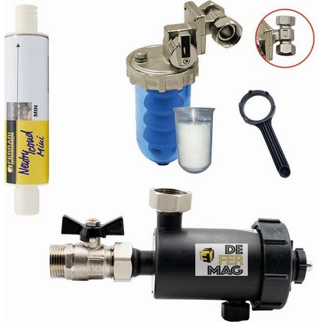 Kit économiseur de chaudière Doseur polyphosphate Séparateur de boues magnétique Neutralisateur de condensat de chaudière