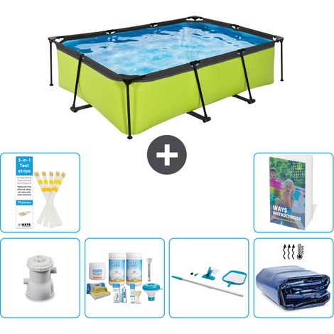 Exit Pool Rechteckig - 220x150x65 cm - 7-teilig S267