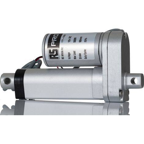 Actionneur linéaire électrique, RS PRO, 12V c.c., 500N, 14.6mm/s, 50mm ( Prix pour 1 ) (1/3)