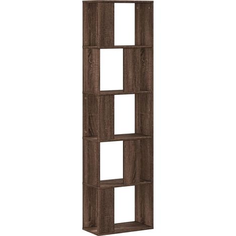 Maison Exclusive - Bücherregal 5 Böden Braun Eichen-Optik 45x23,5