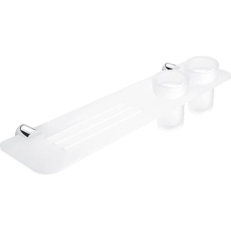 Nimco Bormo étagère de salle de bain avec verres blanc mat 50 cm BR X350-58DW-26 (1/2)