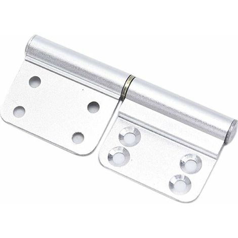Lot de 2 charnières industrielles argentées en acier inoxydable, pour boîte de distribution et porte d'armoire (1/5)
