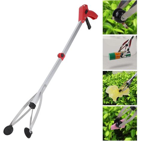 Pinces À Déchets - 80 Cm - Alliage D'aluminium - Rétractable - Pour Jardin Et Voies Publiques - 1 Pièce (1/5)