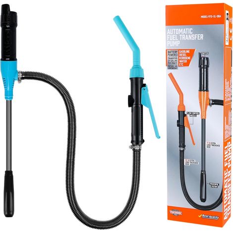 Battery Electric Transfer Pump, 2.4 GPM (9 L/min) Fuel Pump for Petrol and Diesel, Portable Siphon Pump with Hose and Flow Control, Battery Operated Liquid Transfer Pump (1/5)