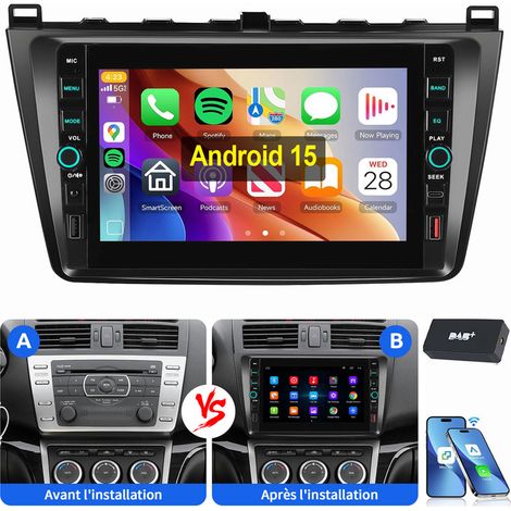 Pour Mazda 6 GH GG 2007-2012 Android 15 Autoradio USB Type-C GPS RDS Carplay 2+64G DAB (1/5)