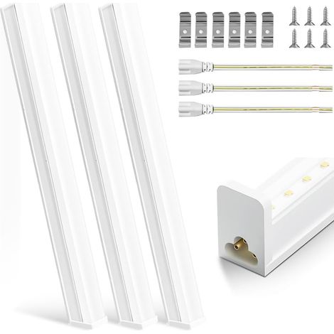 3 Pack 5W LED Strip Light for Kitchen and Workshop 2200LM 6500K with Switch Ideal for Garages, Kitchens and Under Furniture (1/5)