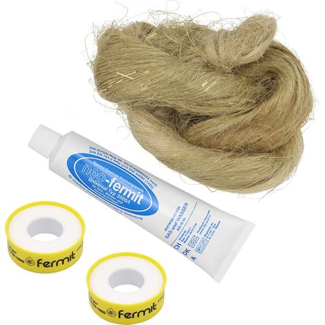 Fermit-Set Neo Fermit 150 g Tube, 50 g Mazzoni-Flachs Zopf und 2 x Teflonband FRp (1/5)