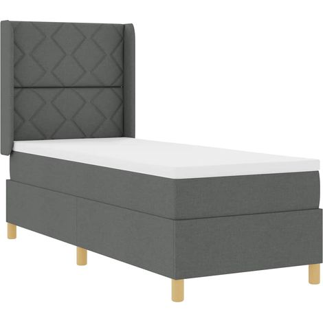 Maison Exclusive - Boxspringbett mit LED-Lichtleisten Grau 80 x 2 (1/5)