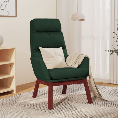 vidaXL Sedia Relax Verde Scuro in Tessuto (1/5)