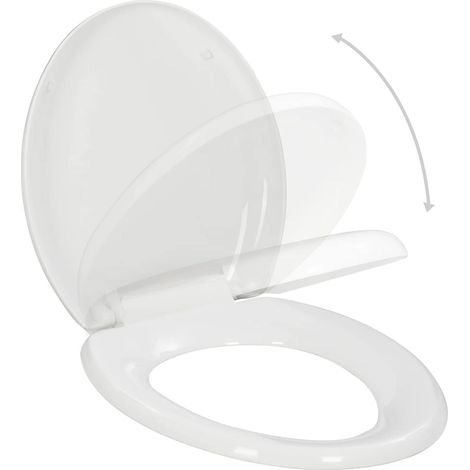 Abattant WC à fermeture en douceur Libération rapide Blanc CFW77647 (1/5)