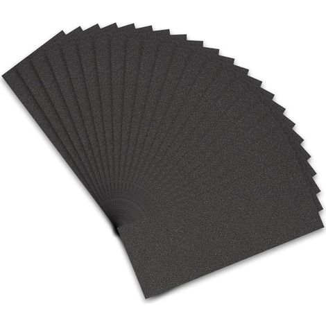 Papier de Verre, Papier Abrasif 240 Grains Utilisé pour polir le métal le bois les voiture, 21 Pièces Papier à Poncer 9x3,6 pouces (1/5)