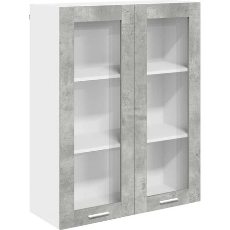 Maison Exclusive - Armadio pensile con porta Grigio cemento 80 x 31 x 100 cm